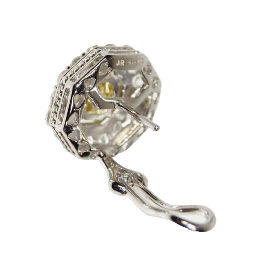 Judith Ripka Bright Yellow Crystal and White Topaz Casablanca Stud Earrings - Picture 12 of 12